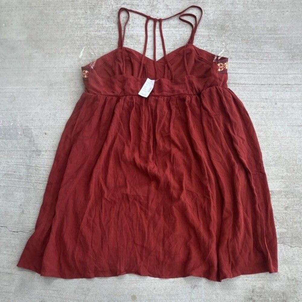 Maurices Woven Babydoll Womens XL Sweetheart Embroidered Boho Renfair - Picture 2 of 7